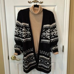 Cato ~ Oversized Cardigan & Turtleneck
